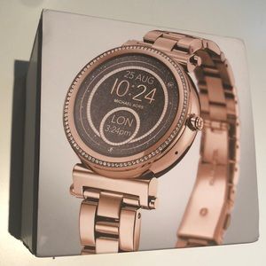 Rose gold Michael Kors smart watch